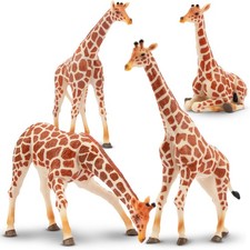 Toymany 4pcs Giraffe Animal Figurine Realistic Collectible Hand-painted  Toy Set picture