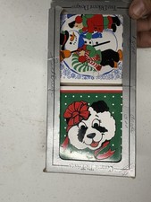 Vintage JASCO Christmas Ceramic Tile Trivets Set of 2 Taiwan Panda Snowman picture
