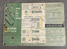 Vintage 1960s Holo-Krome Slide Rule Calculator Socket Screw Selector picture