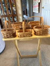 Group of 6 Longaberger Baskets in Very Good Condition picture