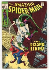 Amazing Spider-Man 76 1969 Marvel Comics VG/F 5.0 Lizard Gwen Stacy Human Torch picture
