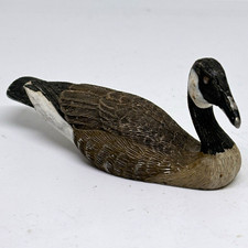 Vintage Bill Callahan Fine Pewter Hand-Painted Canada Goose Miniature Decoy picture
