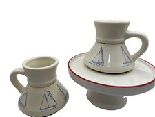 Vintage America’s Cup No Spill Mug 80s Sailing Sailboats Yacht NYC picture
