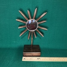 Vintage MCM Retro Metal Table Mirror Atomic Sunburst 6