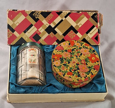 Art Deco VINTAGE POWDER  & Bath Tablets TIN & Glass CAPPI CHERAMY  NOS Gift Box picture