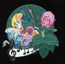 A-2-Z Event Illuminated Musical Moments Alice in Wonderland LE 300 Disney Pin picture