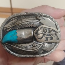 Native American buckle handcrafted Southwestern Silversmiths Turquoise Claw picture