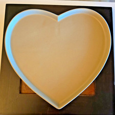 Vintage Pampered Chef Heart Shaped Baking Stone Unglazed Medium Stoneware USA picture