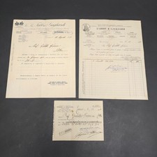 Lot of 3 invoices company Fabbre e Gagliardi in the name Giolitti Federico picture