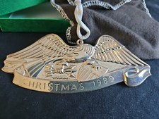 1989 American Heritage Collection Eagle Sterling Silver Christmas Ornament Rare picture