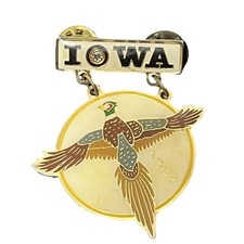 1984 Iowa Pheasant Lions International Club Pin Vintage picture