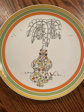 Zoophisticates Gant Gaither Dinner Plate Multicolored Hippo Diameter 10 1/4 picture