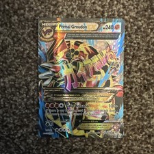 Pokémon Primal Groudon EX 151/160 Primal Clash Holo Ultra Rare Full Art 2015 picture