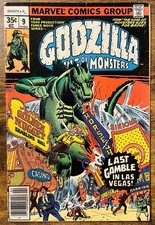 GODZILLA 9 HERB TRIMPE COVER DOUG MOENCH STORY MARVEL COMICS 1978 VINTAGE picture