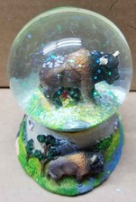 Bison Buffalo Snow Globe Figurine Souvenir Wildlife Nature Collectible Decor picture