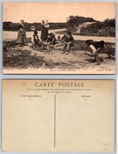 Breton Skittles Players Finistère France ND Phot RPPC Postcard c.1905 picture