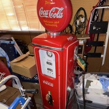 Tokheim 1952 Vintage Gas Pump Coca-Cola Branding Globe Top Stop & Go Nozzle picture