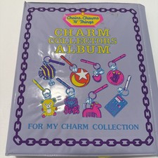 Retro Vintage 1985 Plastic Clip Bell Charms Charms Album 11 charms and included picture