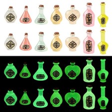 70pcs Luminous Transparent Resin Magic Potion Bottle Ornament, Mini Bottle Craft picture