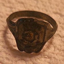Vintage Boy Scout Collectible Ring with Letter G Emblem - Vintage Emblem Ring picture