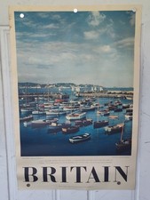 Britain Paignton Devon Harbor Poster 20x30