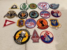 Lot of 18 USAF Fighter Squadron Military Embroidered Patches F-104 F-106 F-102 picture