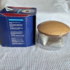 VTG Jenaer Glas Communication Country 0.4L Glass Storage Jar Wood Lid Germany picture
