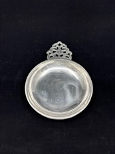 Pewter Nut Candy Dish With Handle Tray 8.5 x 6.5 picture
