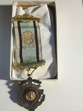 1924 STERLING SILVER ROYAL ANTEDILUVIAN ORDER OF BUFFALOS - MEDAL - IN ORIG BOX picture