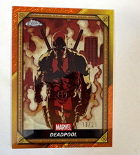 Topps Marvel Chrome 2025 13/25 Deadpool Comic Book Orange Shimmer Refractor picture