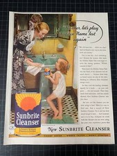Vintage 1934 Sunbrite Cleanser Print Ad picture