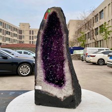 74LB  Natural Amethyst Cathedral English Cluster Crystal Specimen Healing picture