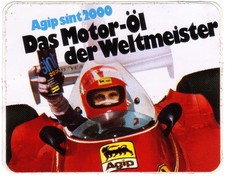 AGIP SINT 2000 - THE ENGINE OIL OF THE WORLD CHAMPIONS STICKERS FERRARI FORMULA 1 ADVERTISING picture