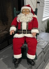 Large Vintage 1991 Gemmy Electric Rocking Chair Musical Santa 2’ Tall Rock&Plays picture