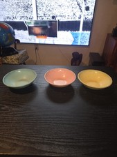 Lot (3) Vintage Imperial Ware Confetti Small Fruit Bowls 5.75