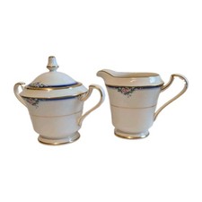 Creamer & Sugar Mikasa LAN04  Imperial Rose Fine Vtg Bone China Fine Condition picture