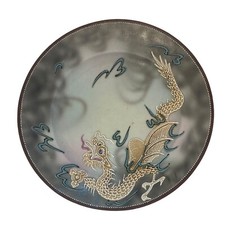 Antique Japanese Dragonware Plate Moriage Dragon Wall Art Gray Blue Eyes 7” picture