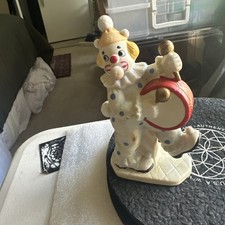 LEFTON Clown Circus Figurine  Squeeze Horn 6” 1987 picture