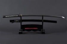 Tomoe Crest Katana - 1045 Carbon Steel Hand Forged Clay Tempered Full Tang picture