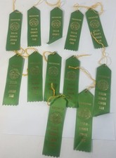 Gallia County Ohio Junior Fair Participation Ribbons 12 Count Green unused picture