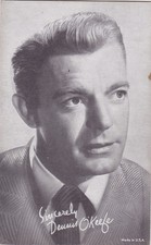 EXHIBIT CO. ARCADE ACTOR CARD 1950's DENNIS O'KEEFE RARE, POPULAR CARD picture