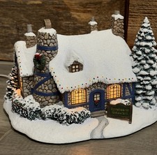 Hawthorne Village Thomas Kinkade Stonehearth Restaurant Illuminated Resin House picture