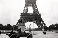 German troops passing Eifel Tower Paris France circa late 1930s or- Old Photo picture