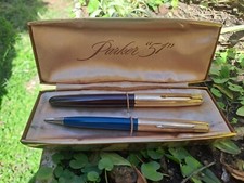 1948 PARKER 51 PLUM AEROMETRIC FOUNTAIN PEN & PENCIL SET  picture