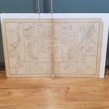 Rare 1895 Civil War Battle Map Atlanta Marietta GA Chattahoochee TN 29x18 picture