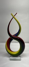 Murano Glassware Abstract Twisted Rainbow 12