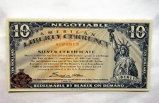 NORFED - 1998 Series - American Liberty Currency $10 Silver Certificate picture