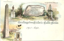 Greetings from Historic Battle Fields USA - Litho -782966 picture