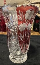 ANNA HUTTE BLEIKRISTALL 24% LEAD CRYSTAL VASE GERMANY 6 3/4