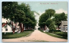 NORTH ANSON, Maine ME ~ MADISON STREET Scene 1914 Somerset County Postcard picture